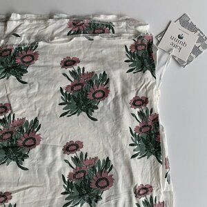 Kate Quinn Pink Calendula Bamboo Baby Swaddle